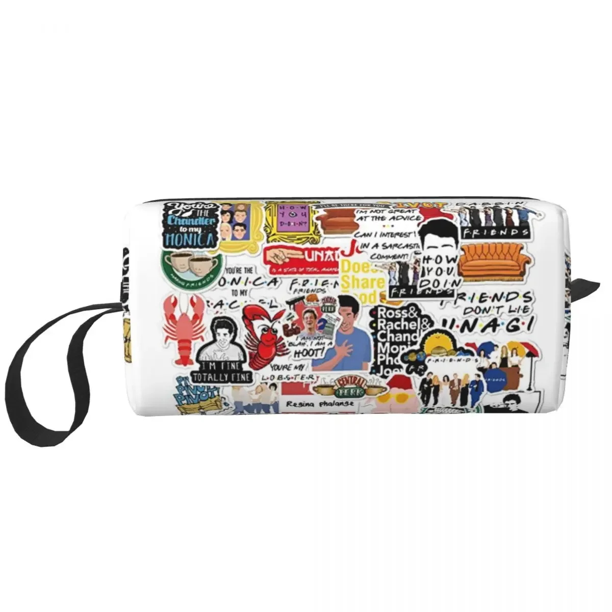 Винтажный постер для друзей на заказ коллаж сумка туалетных принадлежностей