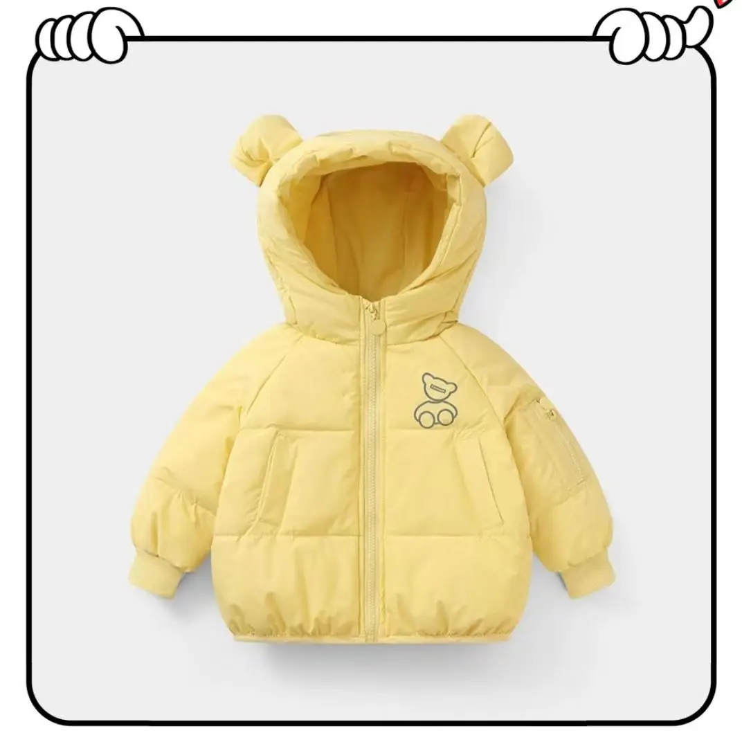 

2023 New Childrens Down Coat Thickened Boys and Girls Medium and Small Children's Cartoon Coat Boys and Girls Clothing