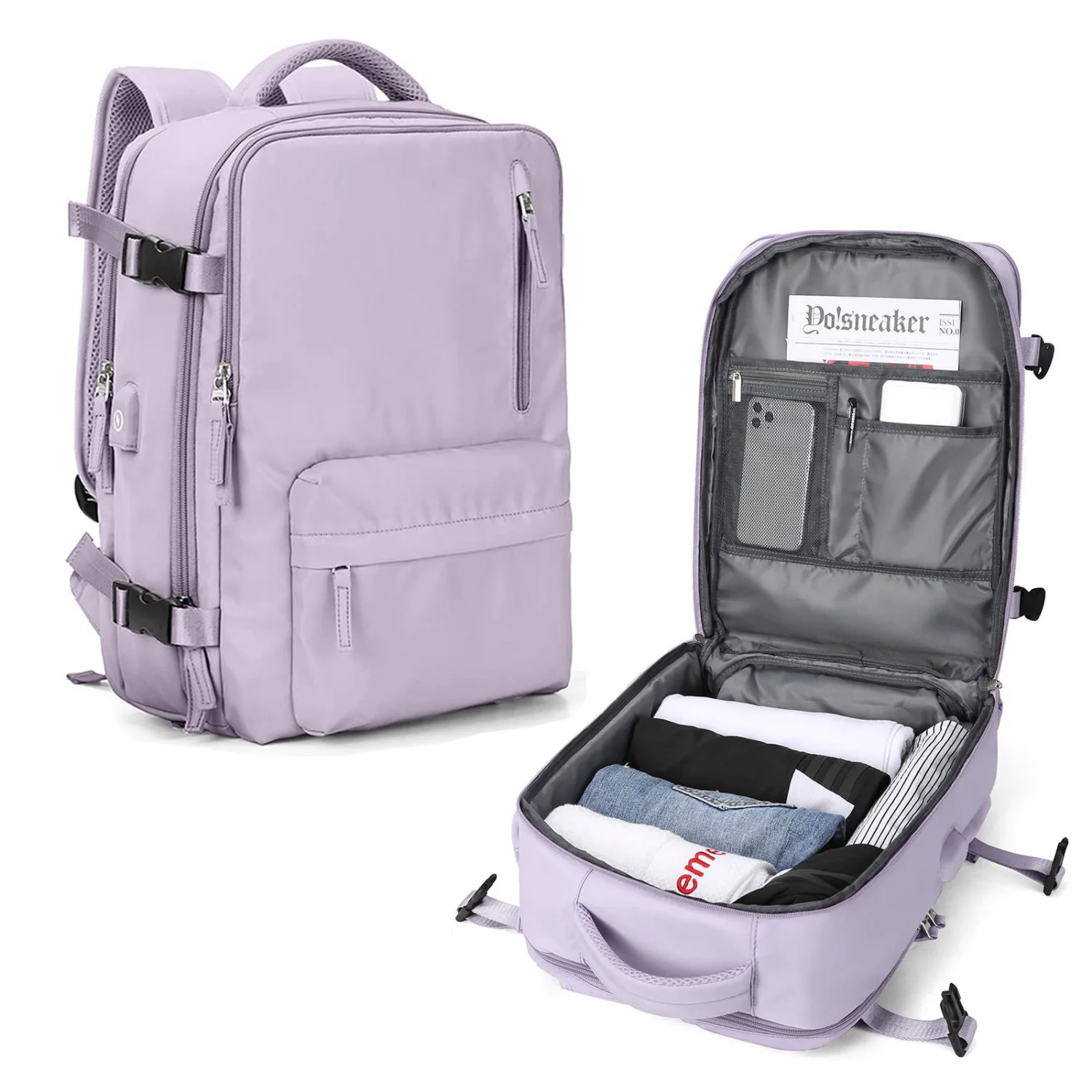 

Lightweight Travel Backpack Bags Large Capacity Women's Multifunctional Suitcase USB Charging Woman airplane Luggage Bagpacks