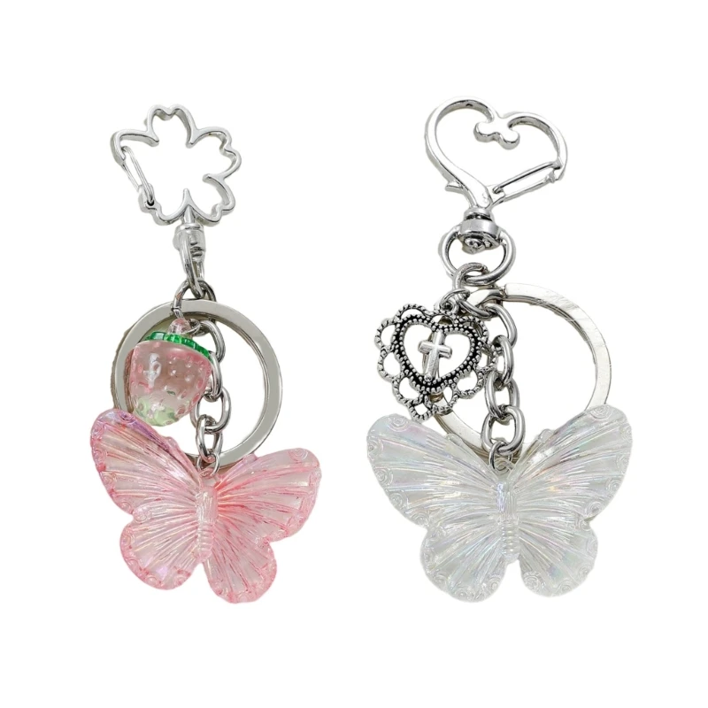 

E0BF Phone Lanyard Strawberry Fashion Acrylic Keychain Phone Lanyard Decoration