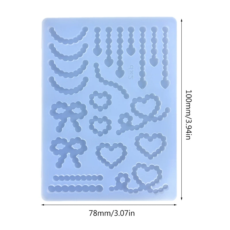 

Силиконовый шейкер N58F, цветовой полосатый наполнитель в виде крошечного сердца, форма из смолы для эпоксидного литья, украшение «сделай сам...