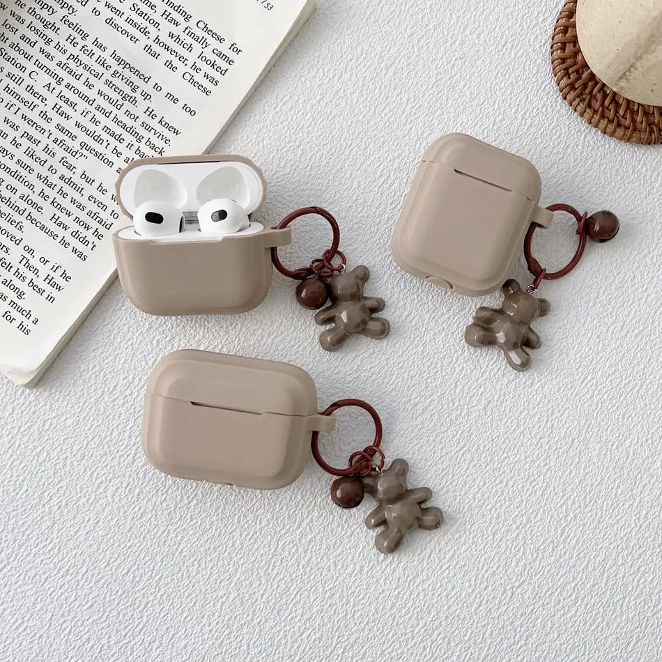 

fundas for airpods Pro 2 case lovely Korean bear Earphone Case airpods 2 / air pods 3 silicone Hearphone Cover cute airpod pro2