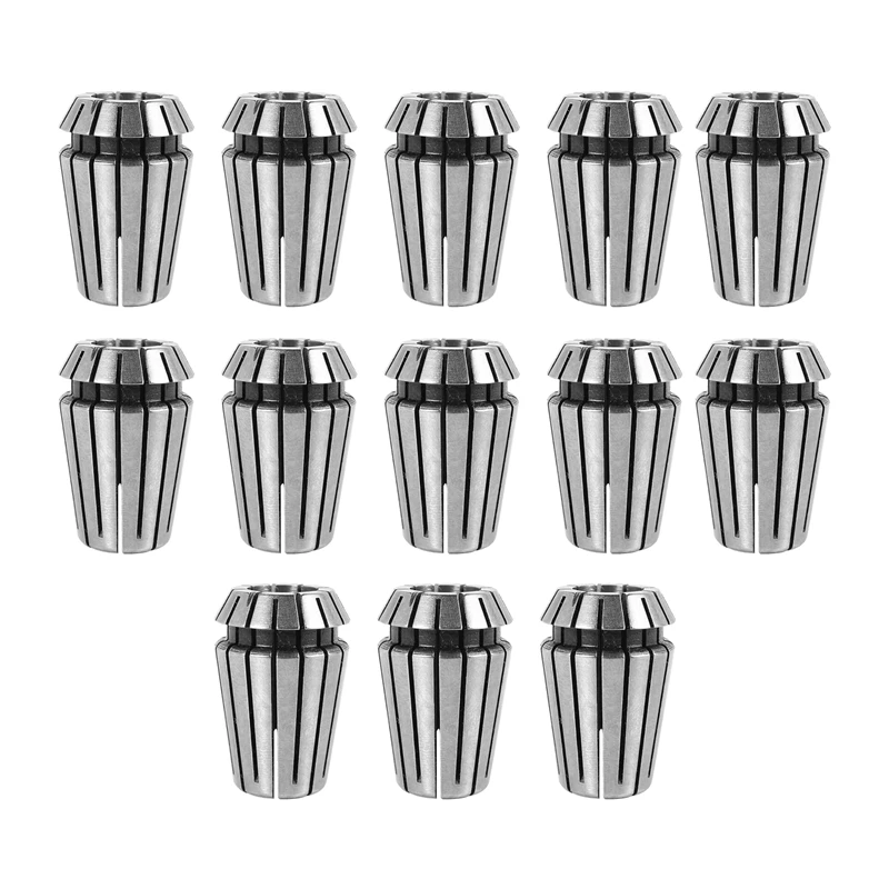 

BMDT-13 Pieces 1-13Mm Er20 Collet Chucks Workpiece Clamping Milling Lathe Inch Elastic Collet Engraving Machine Accessories