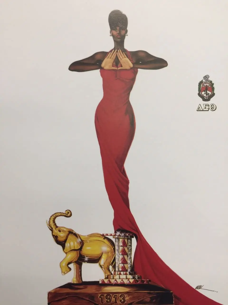 

ВИНТАЖНЫЙ ПЛАКАТ Delta Sorority es Wak без рамки, современный постер в афроамериканском стиле, комната с забавным рисунком, без рамки