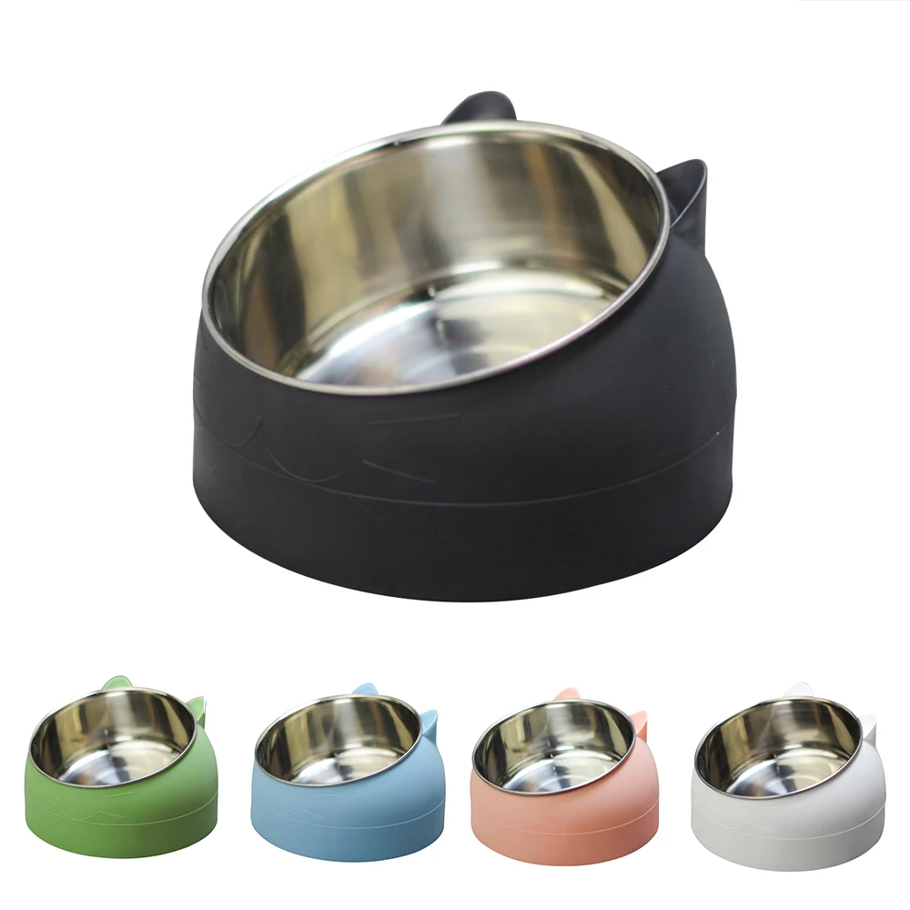 

Non-slip Cat Bowls Stainless Steel Pet Bowls With Raised Stand Pet Food and Water Bowl For Cats Dogs Feeder Pet Product Cat Bowl