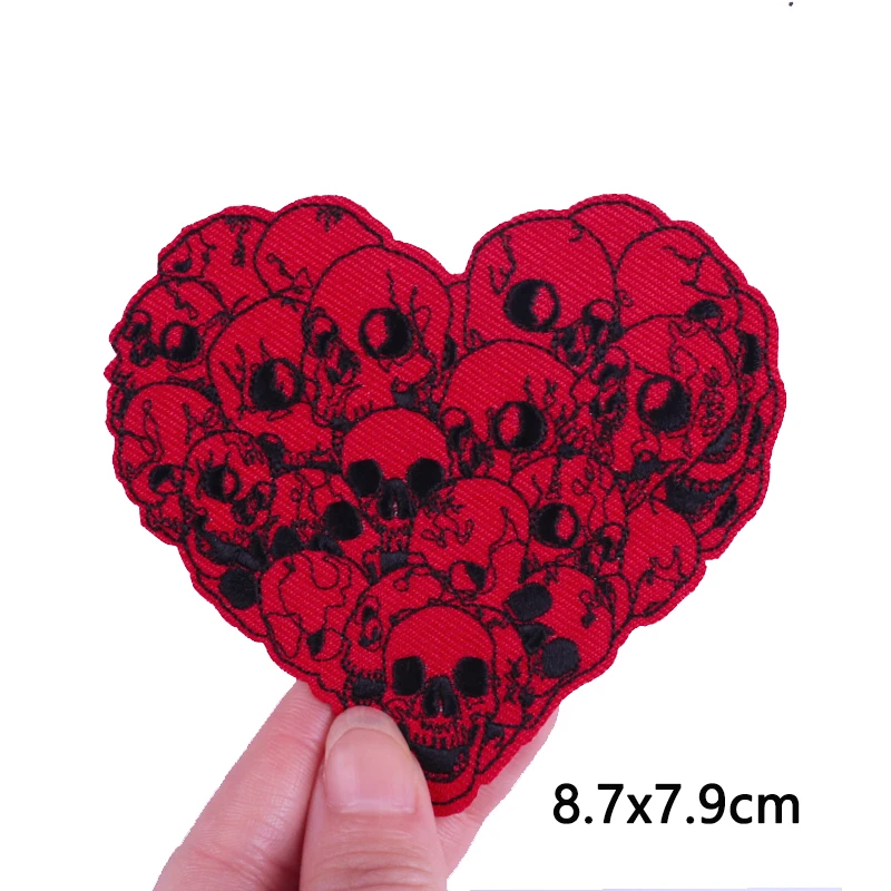 Патчи с изображением черепа вышитые патчи для одежды в стиле панк Значки