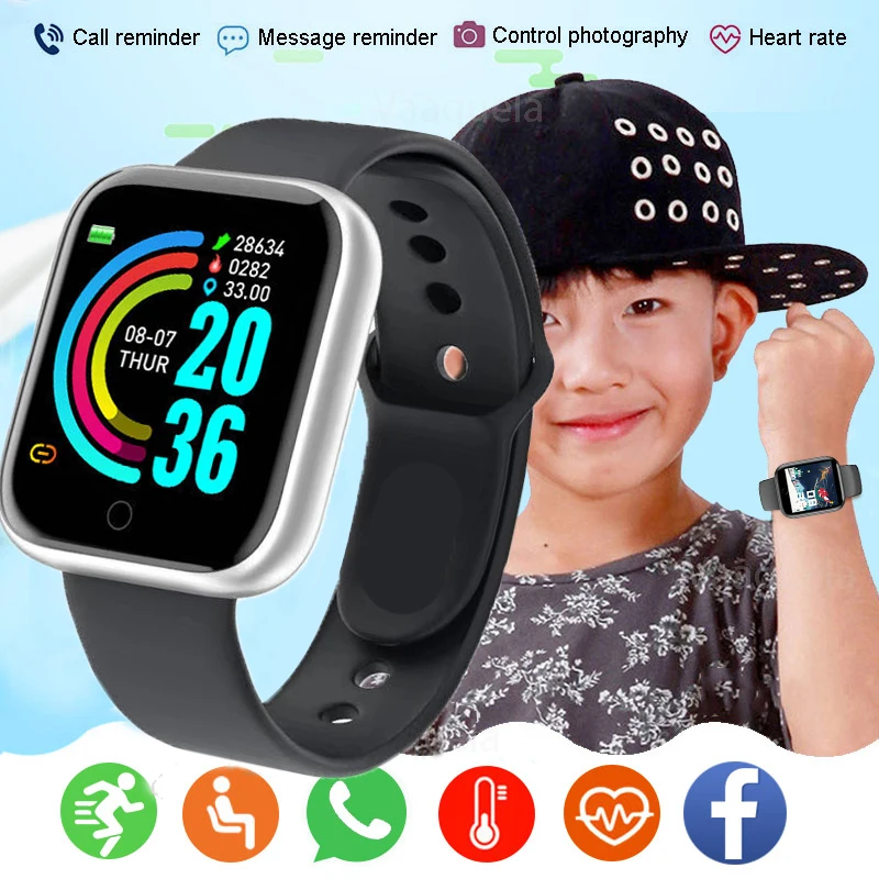 D20 Children Kids Smart Watch Boys Girls Sports Smartwatch Kids Watch Clock Child Fitness For Android IOS Smart-Watch Y68 reloj