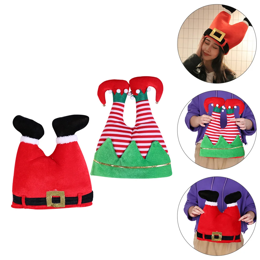 

Christmas Hat Santa Party Costumes Noveltywear Headkids Claus Costum Pants Red Theme Holiday Supplies Props