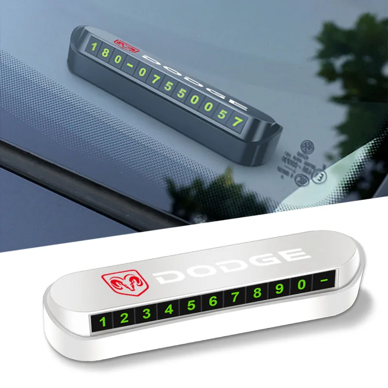 

Car Goods Temporary Parking Card Phone Number Card Plate Car Park Stop Automobile for Dodge Ram Caliber Journey Durango Charger