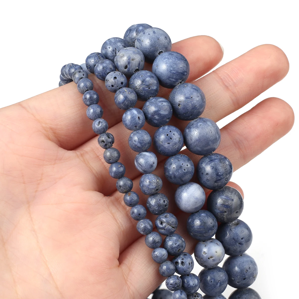 

Natural Stone Beads Blue Coral Crystal Round Beads For Jewelry Making Necklace Bracelets DIY Charms 4/6/8/10/12mm 38cm