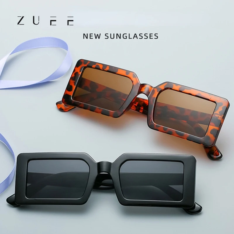 

ZUEE Women's Retro Square Small Frame Sunglasses Jelly Color Sunglasses Women's Fashion Brand Designer Retro UV Protection