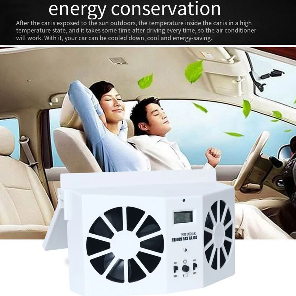 

Solar Powered Car Cooling Fan Exhaust Ventilation In-car Solar Car Fan Solar Energy ABS Brand New Car Accessories High-quality
