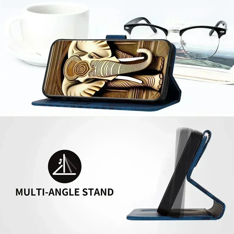 Чехол-бумажник для Xiaomi Redmi K70 Ультратонкий чехол с объемной сеткой кожаный