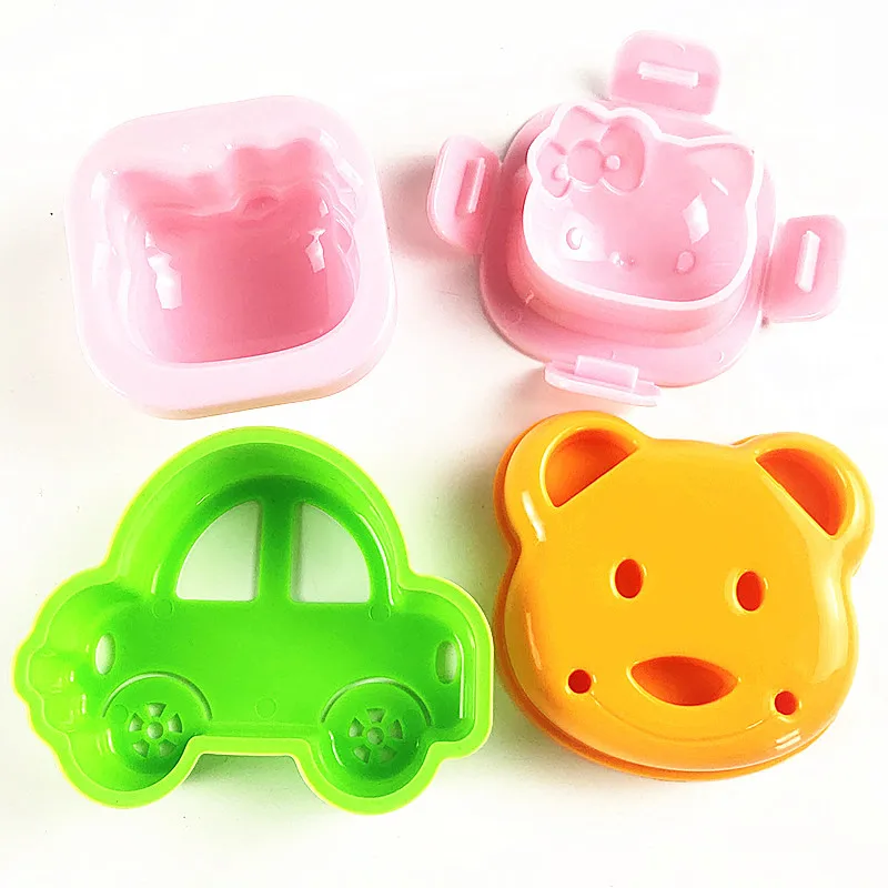 

Kawaii Hello Kitty Bear Sandwich Mold Cartoon Rice Ball Mold Maker Diy Bread Cutter Children's Breakfast Bento Mold