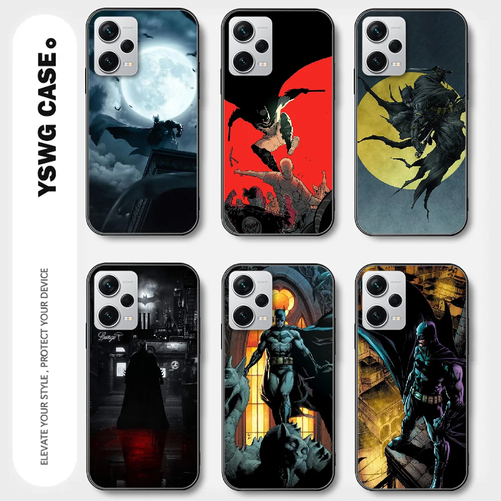 Бэтмен Брюс для Xiaomi Redmi Note 8 9 10 11 12 13 C Pro Plus K70 чехол телефона черный