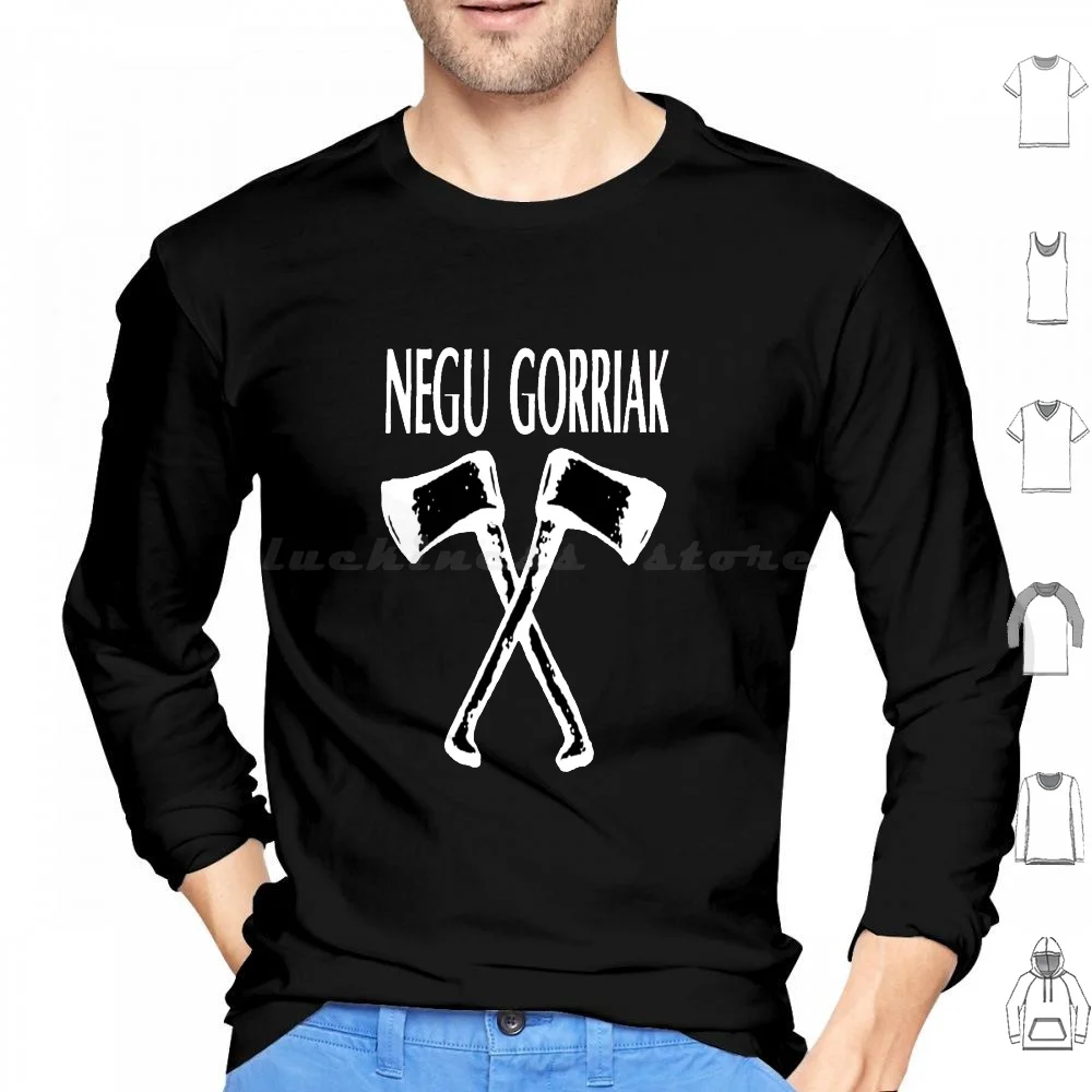 Фото Толстовка Negu Gorriak из хлопка с длинным рукавом Negu Gorriak Band Pais Vasco Music Испанский Альтернативный №1