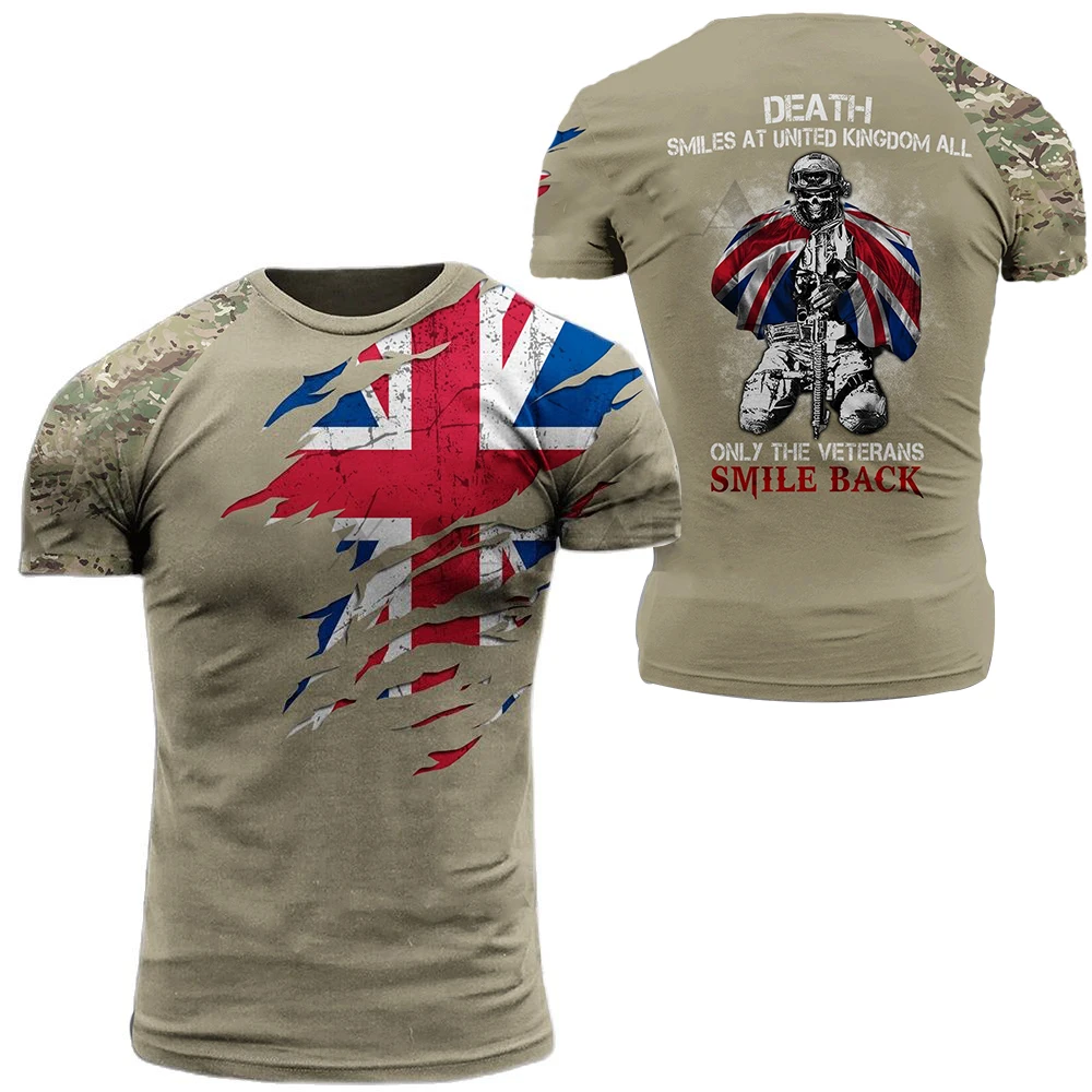 

Футболка мужская с принтом немецкой армии, Повседневная Уличная футболка с о-образным вырезом и коротким рукавом, свободная одежда большог...