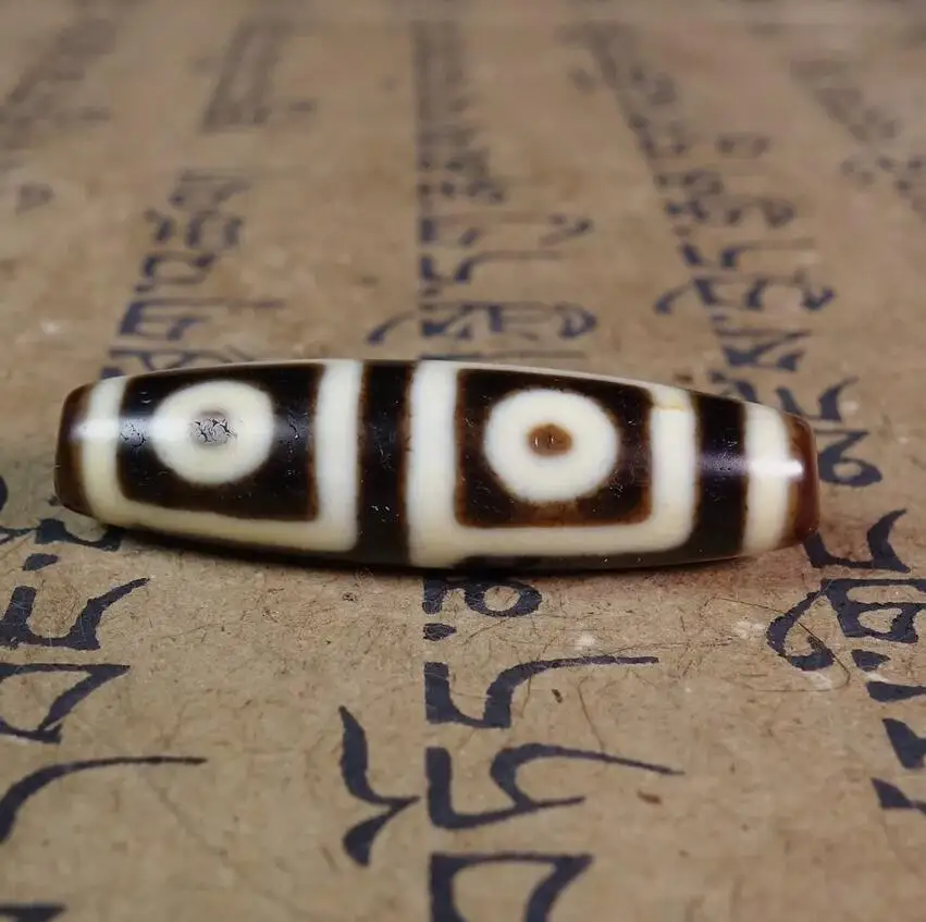 Древние тибетские бусины DZI Старый Агат 4 глаза тотем амулет подвеска GZI #3376