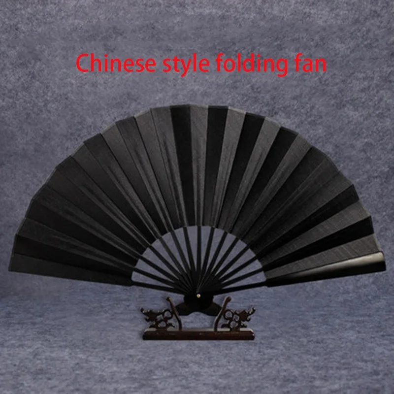 

Chinese Style Retro Folding Hand Fan Party Decoration Chinese Dance Party High Quality Black Folding Fan Home Craft Ornament