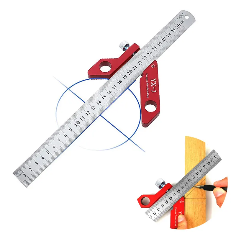 

Center Finder 45 90 Degrees Angle Line Scriber Woodworking Square Center Scribe Right Angle Line Gauge Carpenter Ruler Hand Tool