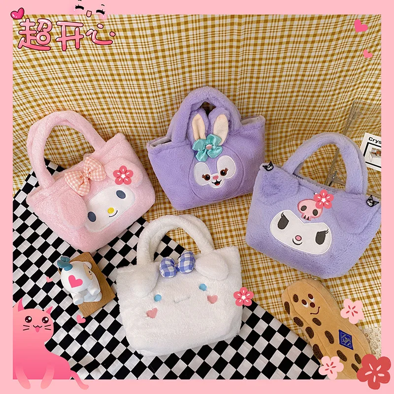 

Bunny Plush Mini Backpack Pink Rabbit Rucksack Women Lolita Child Bag Small Coin Purse Children's Handbag For Girl Backpacks Gir