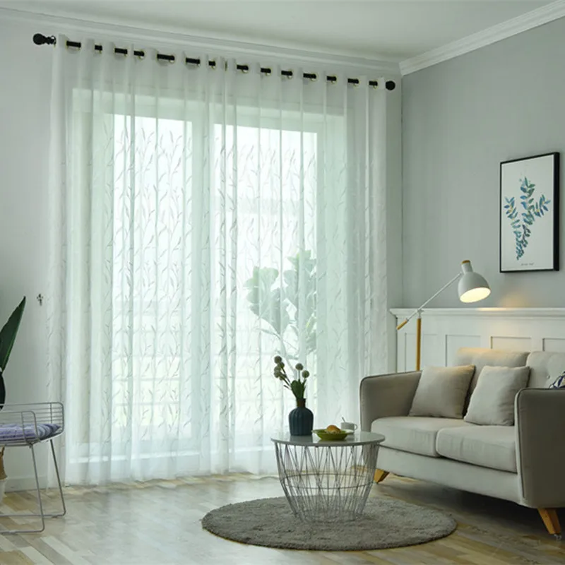 

[Бесплатная Настройка] GYV1314 Gyrohome 1 шт. прозрачные тюлевые занавески с вышивкой для гостиной, кухни, спальни