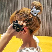 2022 cute cat elastic hair rubber bands korean fabric hair ties scrunchies for women girls hair accessories ornaments headwear