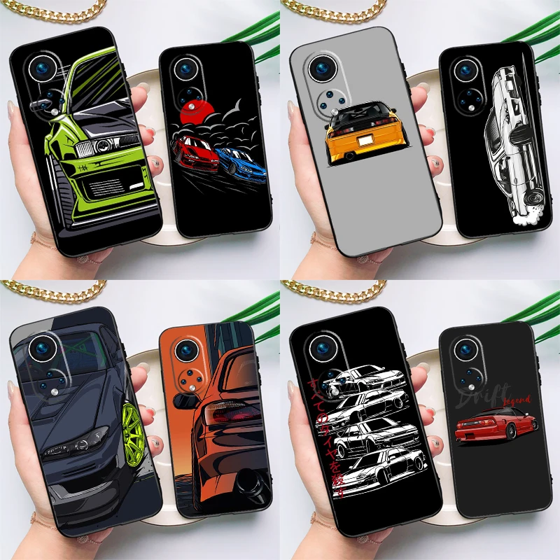 Чехол JDM Дрифт автомобиль S13 S14 S15 для Huawei Honor Magic 5 Lite 70 50 X8 X9 a P20 P30 P40 P50 P60 Pro P Smart Nova 9 5T