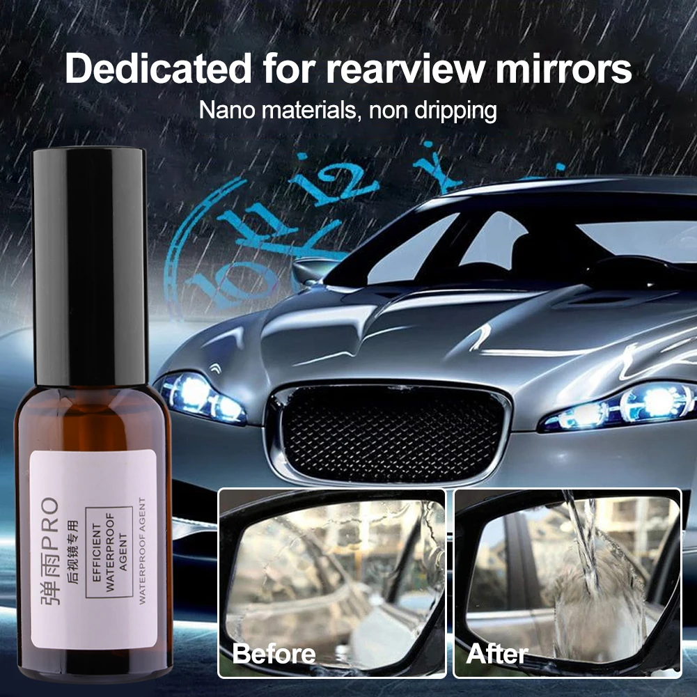 

30ml Anti Fog Rain Repellent Spray Glass Nano Hydrophobic Coating Windshield Rainproof Antifogging Coating For Windshield Mirror