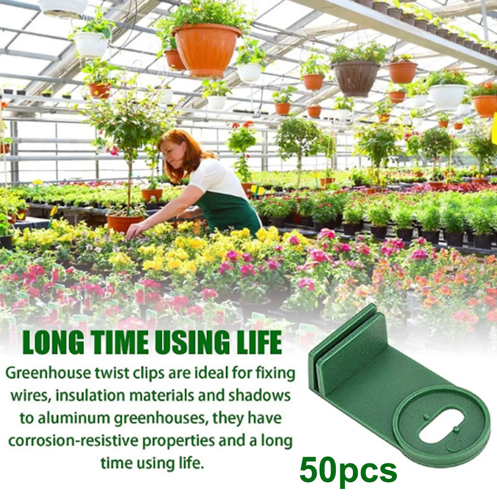 

50x Plastic Greenhouse Twist Clips Fixing Twist Clips Greenhouse Shade Durable Clamp Greenhouse Insulation Clips Fastener