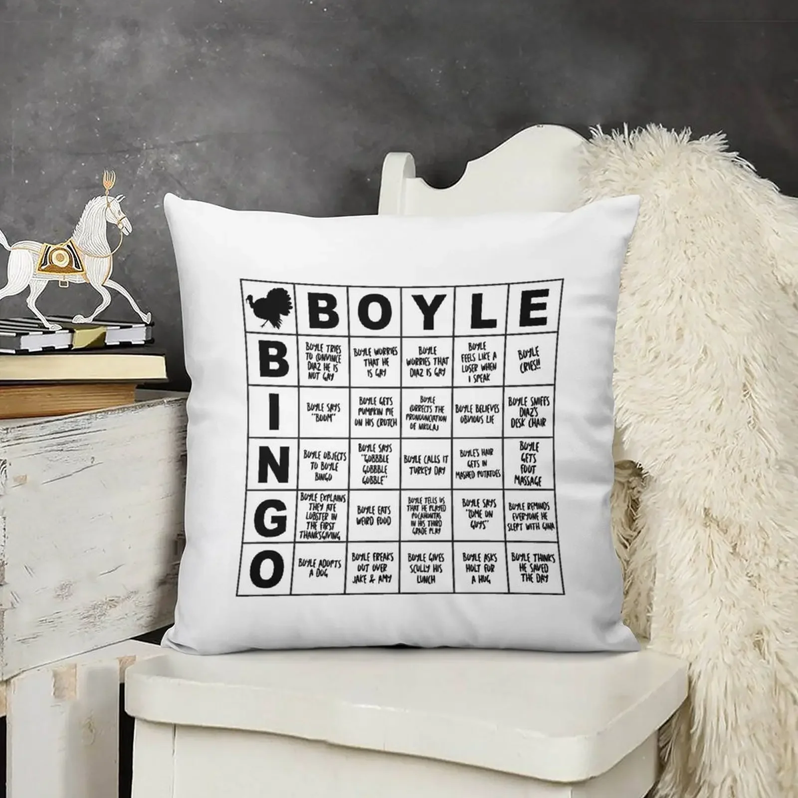 Boyle Bingo - B99 Декоративная подушка Роскошные диванные подушки Прямоугольные