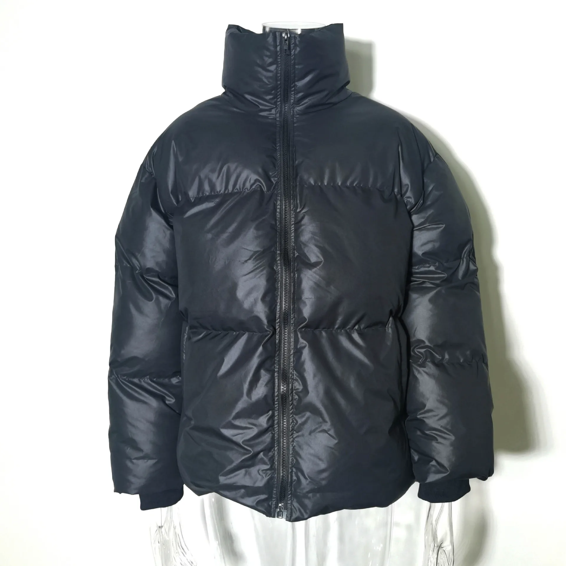 2023 Autumn Women’s Coat Black Solid Turtleneck Pockets Long Sleeve Loose Keep Warm Coats Female Elegant Fashion Ladies Clothes