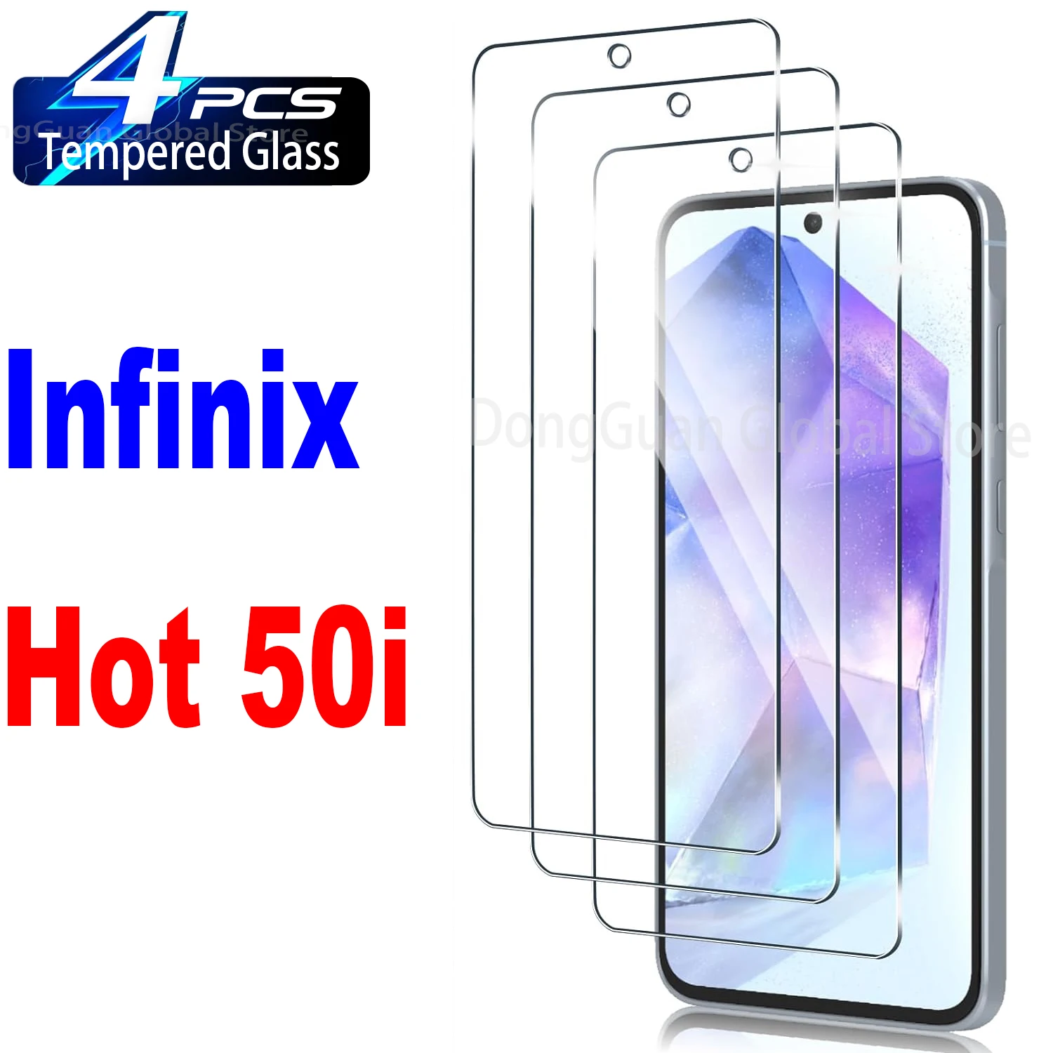 Для Infinix Hot 50i Закаленное стекло Защитная стеклянная пленка