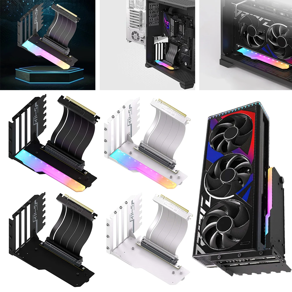 Комплект поддержки вертикальной видеокарты с стоячим кабелем PCI-E 4 0 X16 15 см