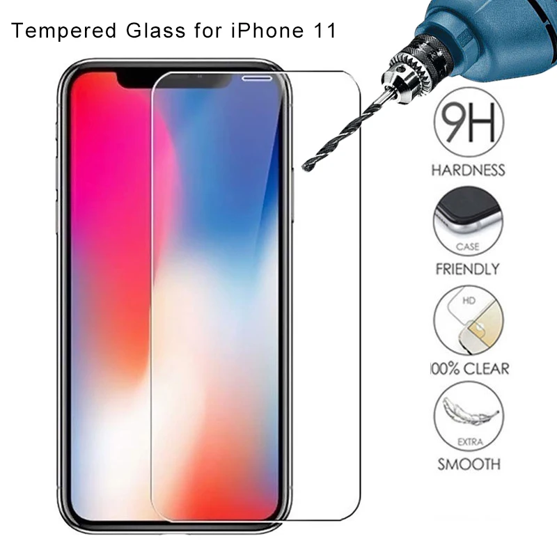 

9H HD Tempered Glass For iphone X XS Max XR 6 6s 7 8 plus 5s 10 glass on iphone 7 8 6 Plus X 5 glass