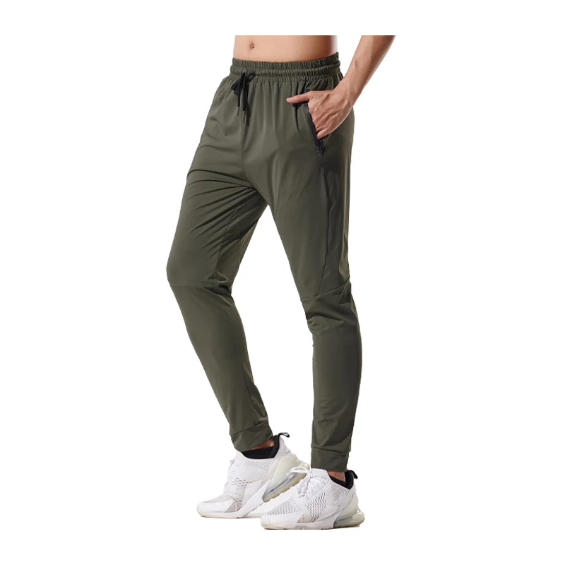 

Брюки мужские из ледяного шелка, спортивные штаны для фитнеса и бега, тонкая спортивная одежда для спортзала, однотонные тренировочные спор...