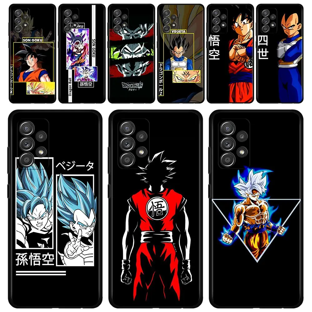 

Phone Case For Samsung Galaxy A12 A52 A51 A71 A32 A41 A52s Cover A53 A73 A72 A31 Funda Dragon Ball God Goku Shenron and Vegeta