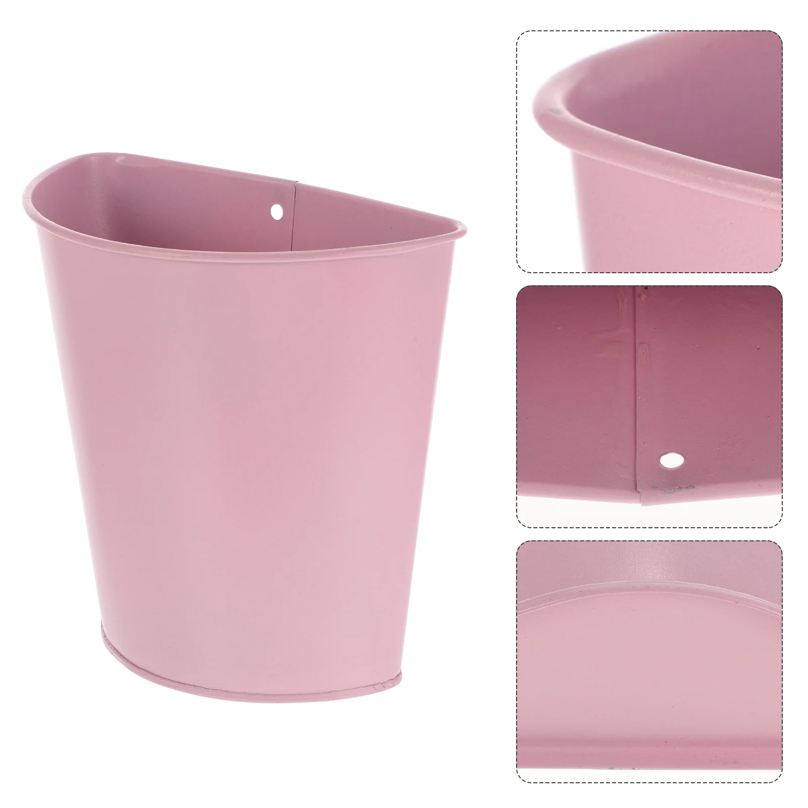 

Wall Hanging Flower Planter Pot Vase Mounted Planters Metal Bucket Fence Pots Indoor Half Farmhouse Holder Flowers Succulent