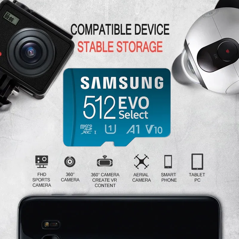 

Samsung карта памяти Micro SD, класс 10, 128 ГБ, 256 ГБ, 512 ГБ