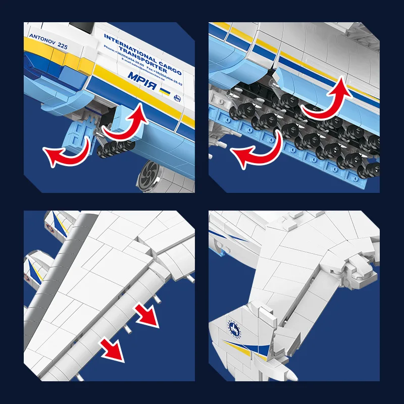 Конструктор самолет An-225 JJ9093 1747 деталей