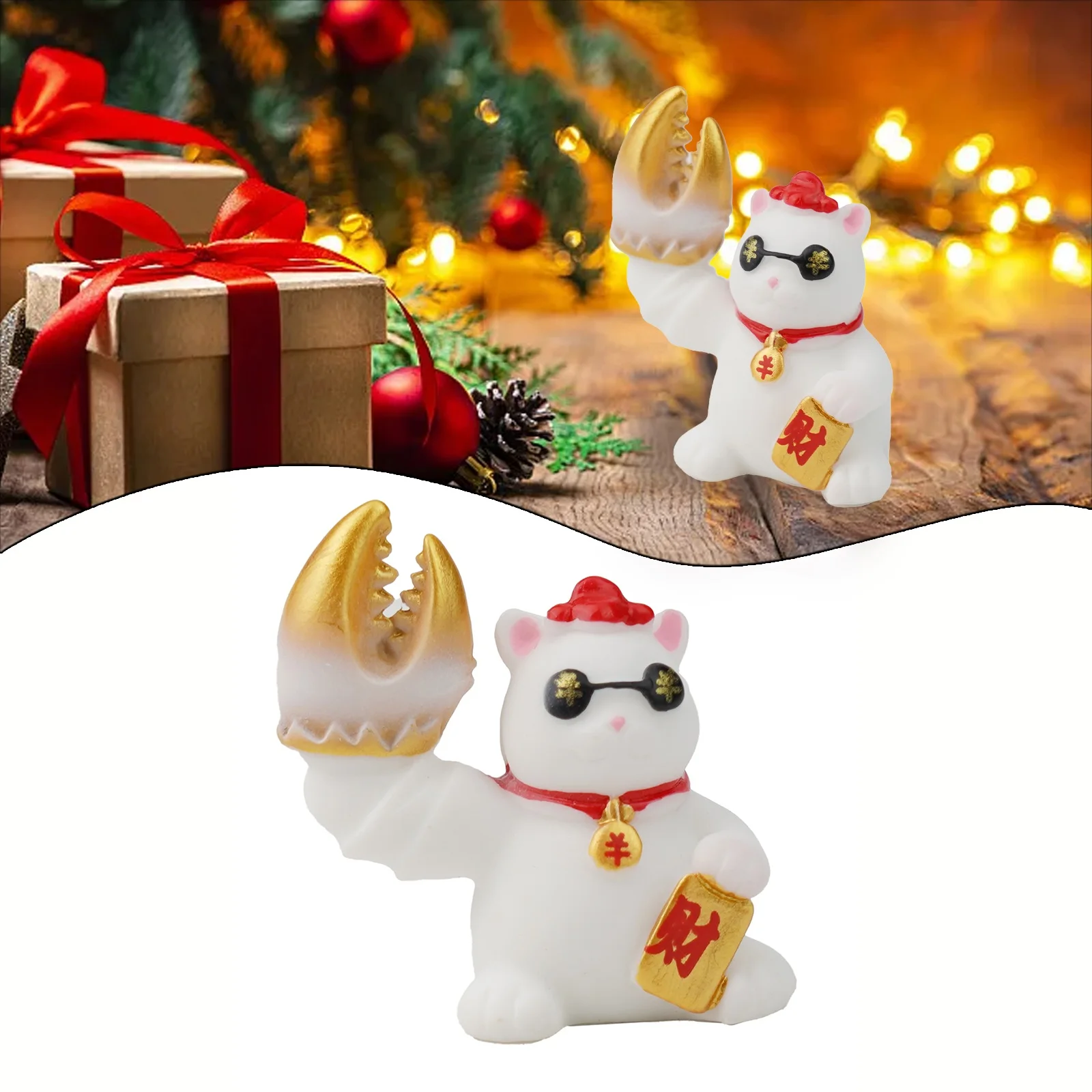 Статуя Lucky Cat привлекательная фигурка фэн-шуй удача аксессуары для гостиной