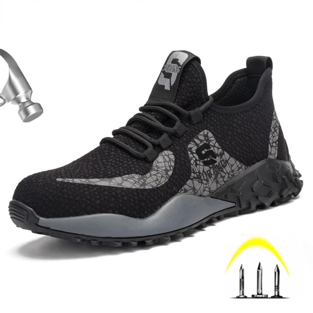 

Steel Toe Safety Shoes, Casual Work Boots, Lightweight, Breathable, Outdoor Comfortable, Industrial Anti-puncture Protection