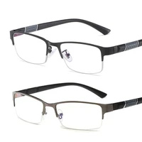 2022 half frame men reading glasses classic anti radiation presbyopia eyewear tr90 hd business eyeglasses diopters 0 to 4 0