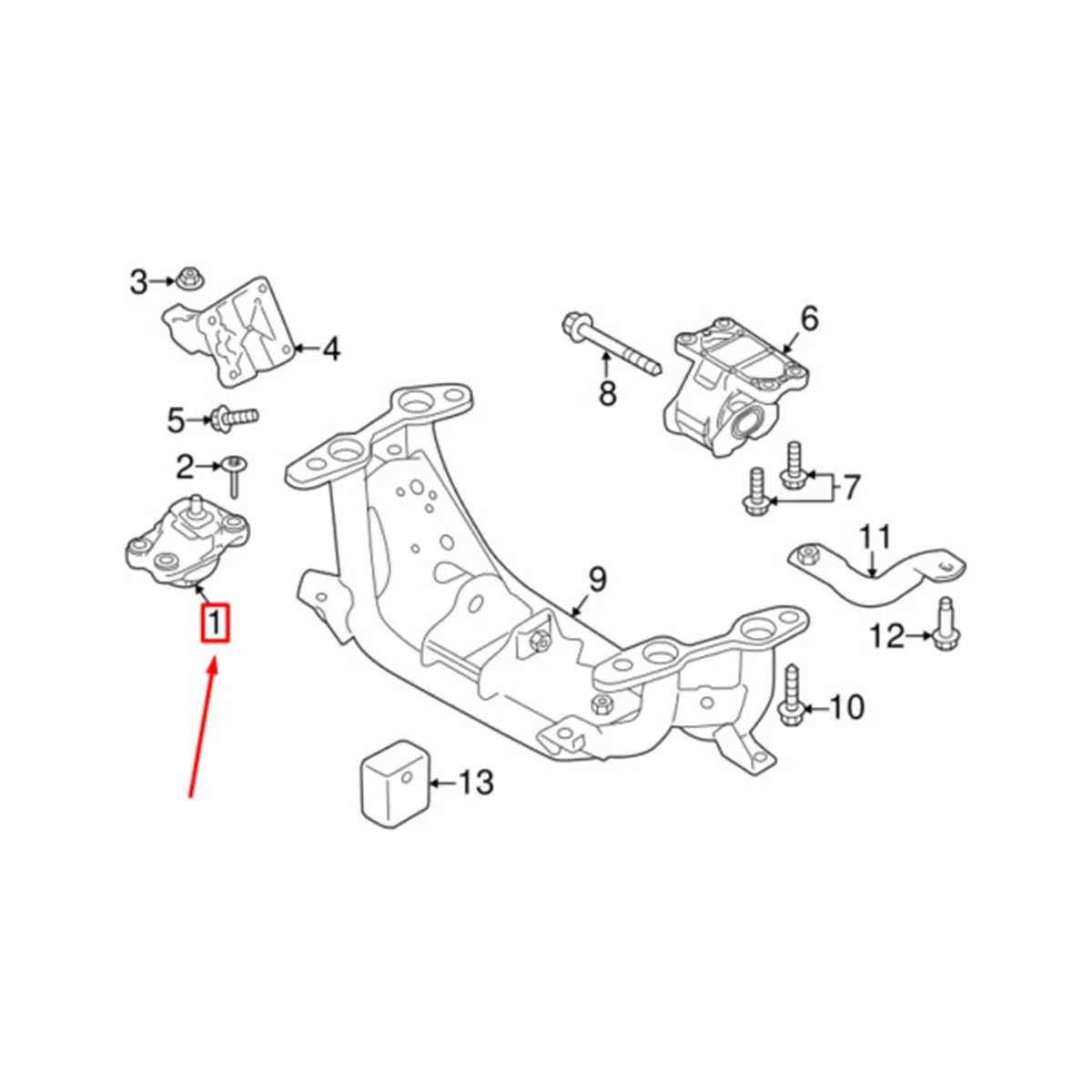 Крепление Двигателя LR056882 для 2013 + Range R Sport 2014 5.0L L494
