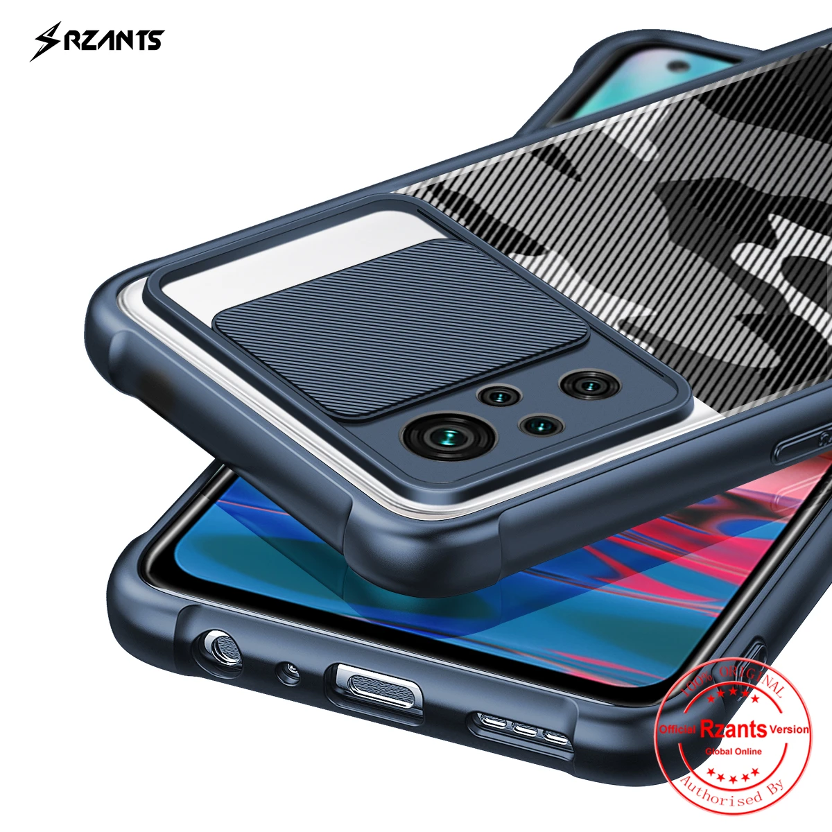 

Rzants For Xiaomi Redmi Note 10 10S 4G Redmi Note 10 11 Pro Max Case Hard [Camouflage Lens] Camera Protection Hlaf Clear Cover