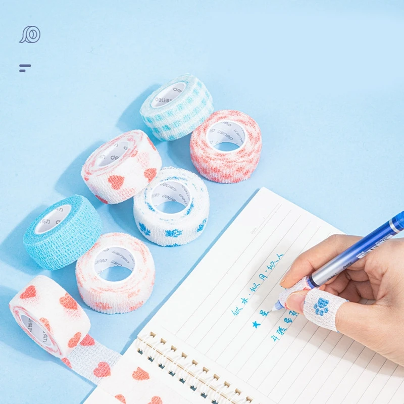 

Colorful Printed Self Adhesive Elastic Bandage Wrap Breathable Sports Wrap Tape for Finger Joint Knee First Aid Pet Tape GXMF