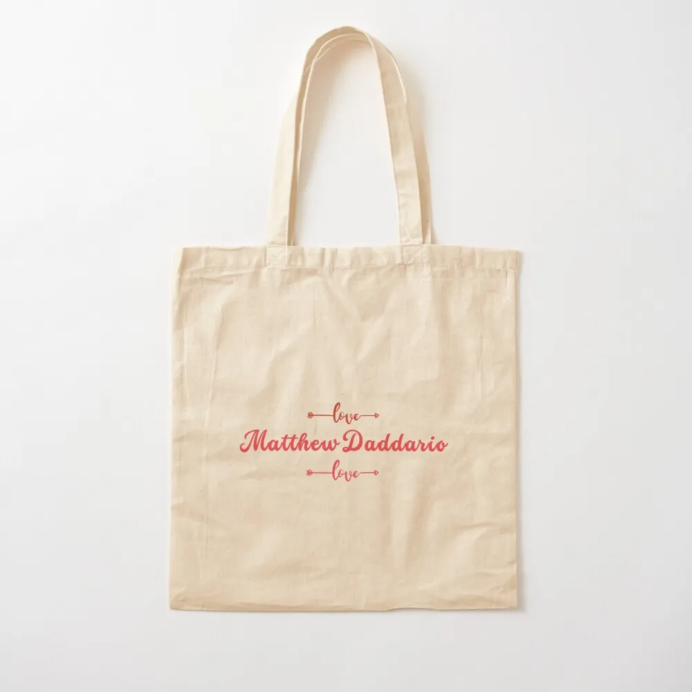Я люблю Matthew Daddario Tote Bag холщовые сумки-тоут тканевые сумки холщовая сумка
