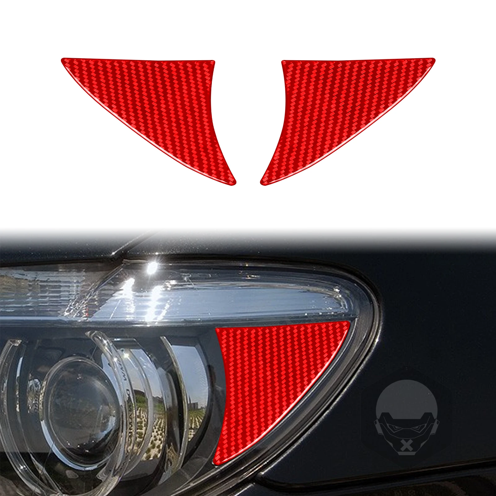 

Для BMW серий 7 E65 E66 2002 2003 2004 2005 2006 2007 аксессуары углеродное волокно внешняя фара декоративная наклейка