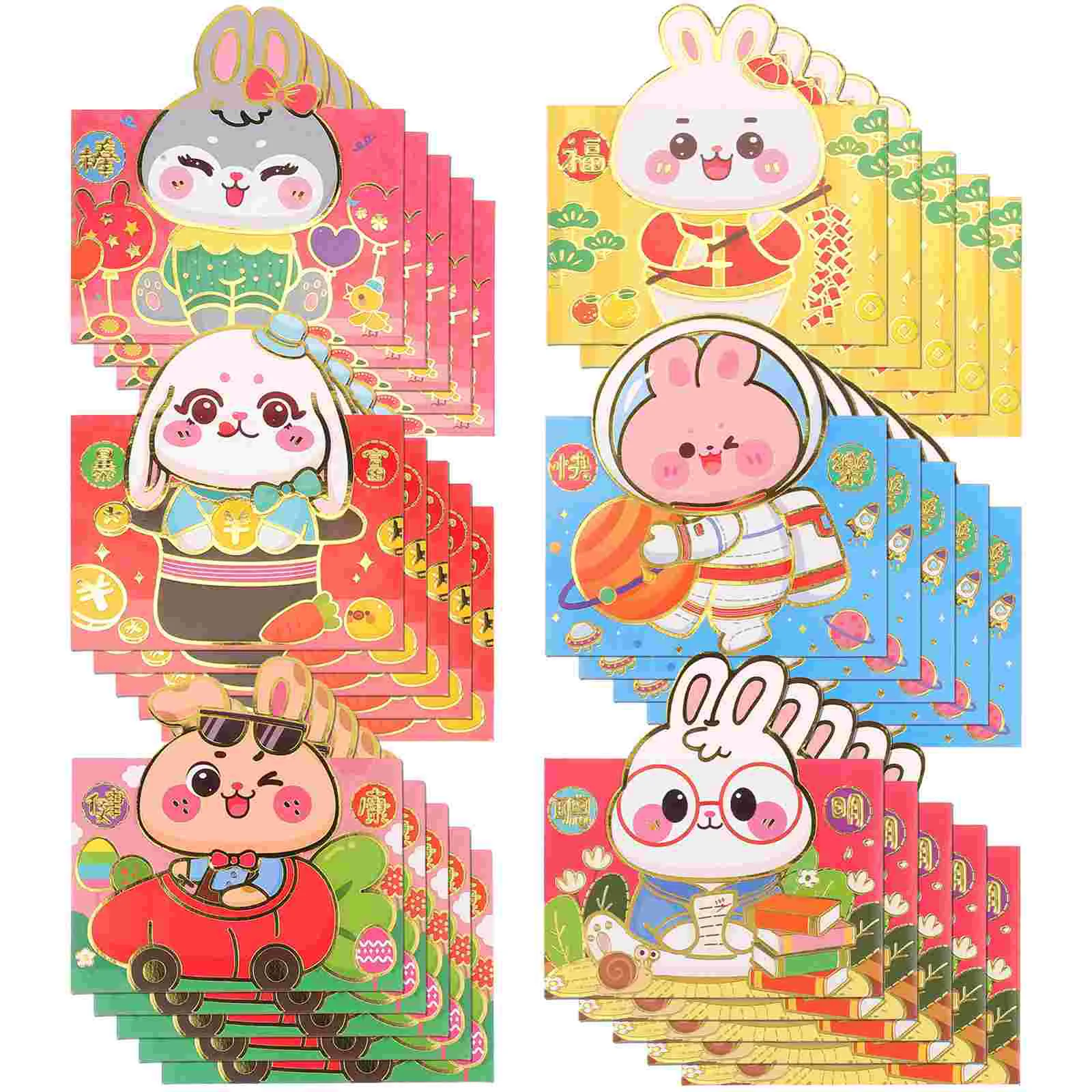 

Envelopes Red Year Money New Chinese Rabbit Envelope Festival Hong Bao Cartoon Packet Cash Spring Lunar Gift Wedding Bunny
