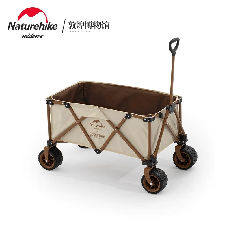 

Naturehike Foldable Four-way Trolley Portable Outdoor Folding Camping Trolley 140L Large Capacity Wide Wheel Trolley Small Cart